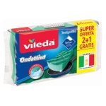 VILEDA - Vileda Spugna Ondattiva Milleusi 2+1, Verde, Rettangolare, Microfibra, Lavaggio manuale, Monocromatico, Germania