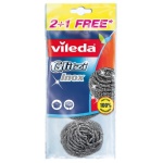 VILEDA - Inox Vileda è la paglietta in acciaio inox ideale contro le incrostazioni delle pentole e per la pulizia a fondo di tutte le superfici particolarmente incrostate. • Non arrugginisce perchè in acciaio Inox. • Offerta speciale 2+1: 1 paglietta su 3 è gratis