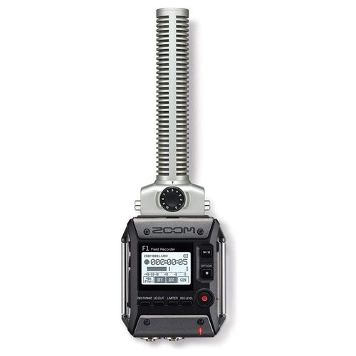 Registratore Zoom F1 Field Recorder + Shotgun Mic Black e Silver