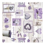 Tavola & Co. - Tovagliato in rotolo per il taglio a metro Tela cerata h. 1,4 x L. 20 metri Cuori Lavanda Collezione tavola