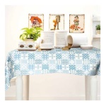 Tavola & Co. - Tovagliato in rotolo per il taglio a metro Tela cerata h. 1,4 x L. 20 metri Piatrelle Azzurre Collezione tavola