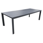 Amicasa - Tavolo Scilla Alluminio 180/240x100xh75 cm Antracite