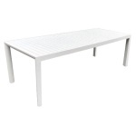 Amicasa - Tavolo Scilla Alluminio 180/240x100xh75 cm Bianco