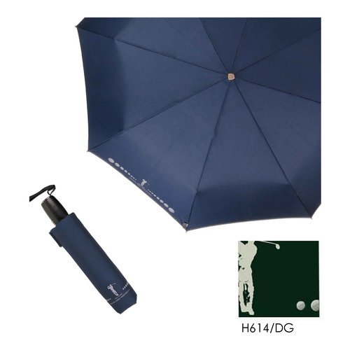 H.DUE.O H614/DG Ombrello per uomo mini Automatico Open/Close Tessuto poliestere alta qualità tinta unita con disegno 