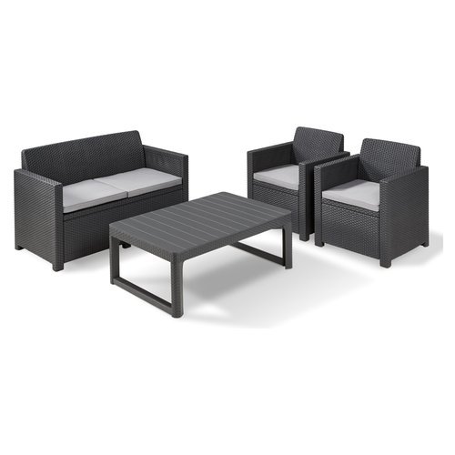 Allibert Set MERANO LOUNGE 4pz.Grafite 232301 Set Merano Lounge 4 pz Grafite
