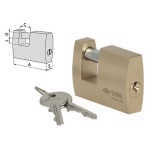 CISA - Lucchetto rettangolare in ottone 70 mm doppia chiave serie Locking Line