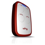 SICETECH - Radiocomando universale programmabile ad autoapprendimento Mod. Why  Evo New 4 tasti colore Granata