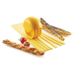 Silikomart - Il rullo BAKE 'N ROLL di Silikomart sarà il tuo alleato preferito in cucina! Stupisci i tuoi ospiti con sensazionali grissini fatti in casa oppure delle gustose tagliatelle. Prepara i tuoi impasti con farine particolari, spezie, semini... e in un batter d’occhio potrai realizzare dei perfetti antipasti e primi gustosi. Con il rullo BAKE 'N ROLL potrai tagliare in modo semplice e veloce i vostri impasti preferiti e creare delle ricette sempre diverse