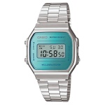 CASIO - Orologio polso Casio Vintage A168WEM-2EF Azzurro e inox