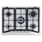 DELONGHI - DeLonghi PFI 57 GH, Acciaio inossidabile, Da incasso, 68 cm, Gas, Acciaio inossidabile, 5 Fornello(i)