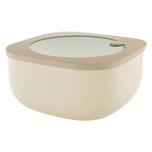 ENLOY Set di 3 contenitori per alimenti in acciaio inox, 200 ml, 1000 ml, con coperchio in vetro trasparente, ideali per caffè, tè, zucchero, farina
