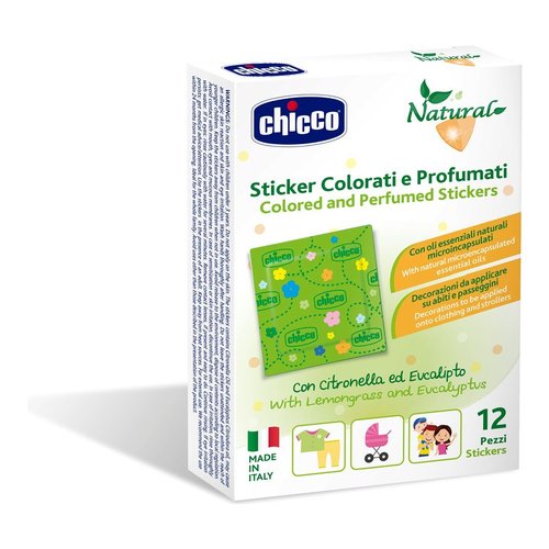 12 sticker anti zanzare profumati colorati Chicco 00008551000000 NATUR