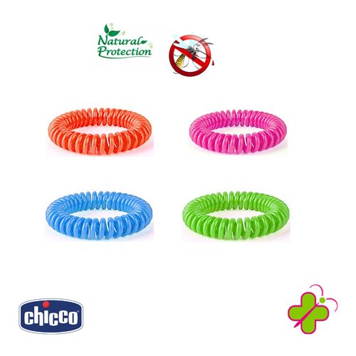 Bracciale anti zanzare plastica Chicco 8552 ZANZA NO Assortito