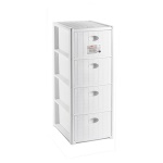 Stefanplast - Cassettiera sottile e versatile con finitura in vimini per essere posizionata come soluzione salvaspazio in piccole aree della casa.