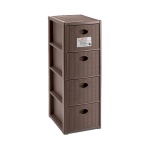 Cassettiera salvaspazio Stefanplast 30301 ELEGANCE 4C Slim Tortora