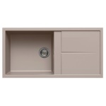 Elleci - Elleci Unico 480 G43, Lavello montato su piano, Rettangolare, Granitek, Grigio talpa, 1 ciotole, Rettangolare