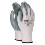 ISSALINE - Guant da lavoro Nitrile 7286 Bianco/grigio taglia 10 Conformità CE EN 388 - 3121 