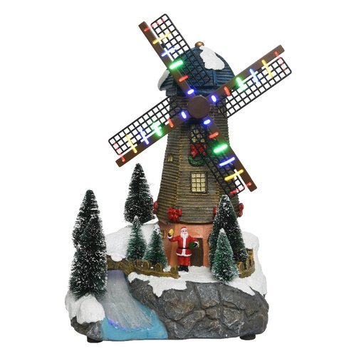 Paesaggio Natale Kaemingk 488058 Mulino a vento con movimento e luci
