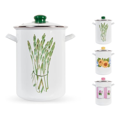 Casalinghi Metallo Asparagera Smalto senza cestello 16 cm Colori Assortiti Pentola asparagi Cme