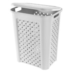 Tontarelli - Cesto portabiancheria Arianna dal caratteristico motivo ad intreccio dotato di coperchio