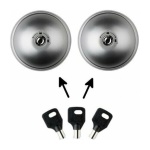 MERONI - Coppia Serrature di sicurezza per portelloni furgoni con cilindro di siurezza chiave tubolare KA cifratura unica