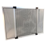 IRS - Zanzariera estensibile Telesio per finestre porte con tapparella Grigio 50-92 cm x 40 cm