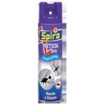 FACCO - Spira Spray insetticida fresca profumazione Uso domestico per mosche e zanzare comuni e zanzara tigre  Bombola aerosol 400 ml 