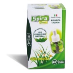 FACCO - Spira Green  Flaconcino ricambio insetticida liquido agli olii essenziali per elettroemanatori vaporizzatori