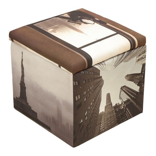 Kechao Pouf Amicasa New York Seppia