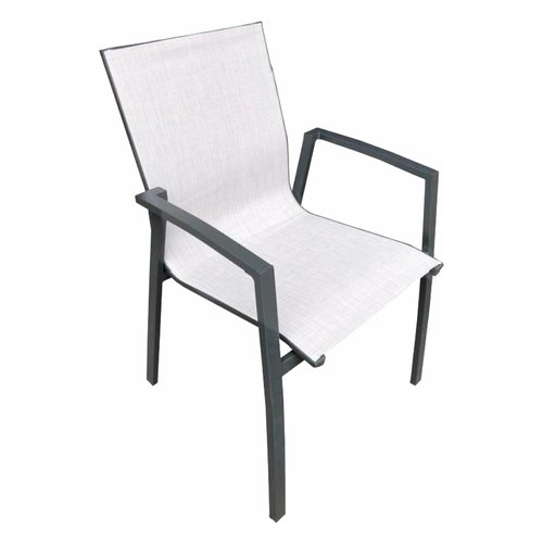 Sedia con braccioli Amicasa SANDRA Antracite e Grigio