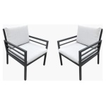 Amicasa - Set poltrone Amicasa Loren Grigio scuro