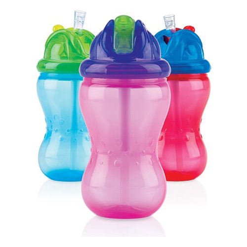 Tazza bimbo borraccia con cannuccia Nuby NV0404001 FLIP IT Assortito