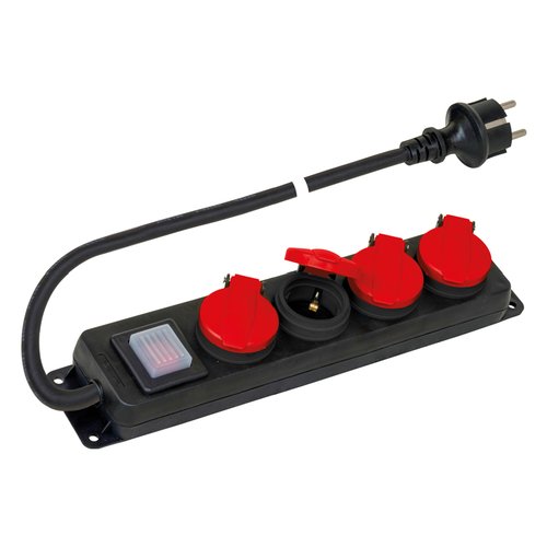Multipresa tavolo Poly Pool PP2508 10/16A Nero e Rosso