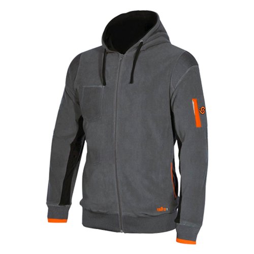 Felpa Issaline 04807 081 XL ORTIGARA Con cappuccio Grigio e Arancio