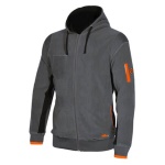 Felpa Issaline 04807081XL ORTIGARA con cappuccio Grigio e Arancio