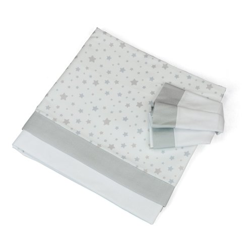 Set lenzuola lettino Baby Idea L2006GR STELLINE Completo Grigio