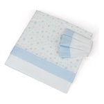 Baby Idea - Lenzuola lettino Baby Idea L2006AZ Set Lenzuolino 3pz Stelline