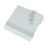 Baby Idea - Lenzuola lettino Baby Idea L2006VD Set Lenzuolino 3pz Stelline