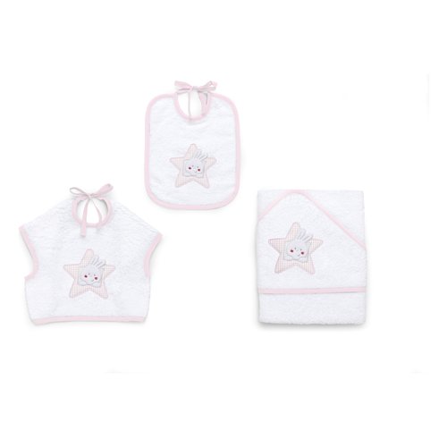 Set bavaglini Italbaby 15 5020 201 STAR Rosa