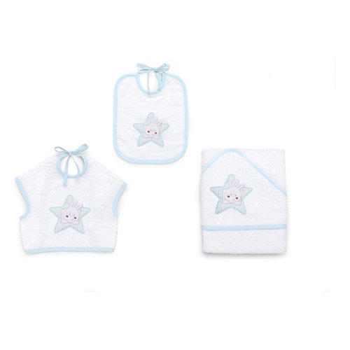 Set bavaglini Italbaby 15 5020 202 STAR Azzurro