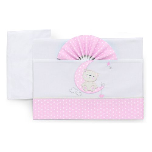 Set lenzuola lettino Italbaby 15 2010 401 MOON Completo Rosa