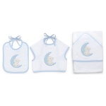 Set bavaglini Italbaby 15 5020 402 MOON Azzurro