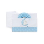 Set lenzuola culla Italbaby 15 3010 402 MOON Azzurro