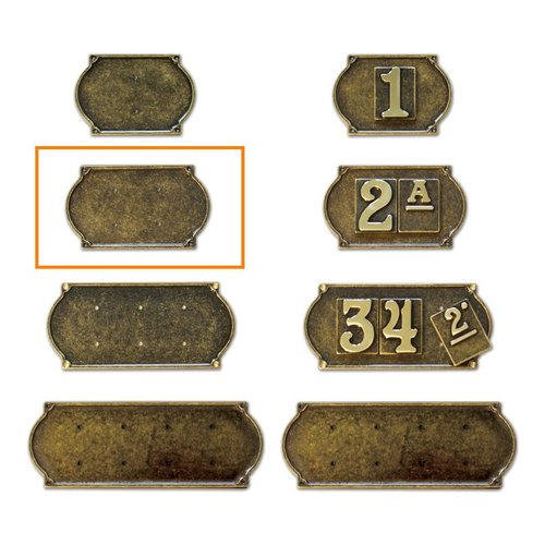 Targa civico Alubox 50TG2 OB SERIE ANTICA 2 Nr Bronzo antico