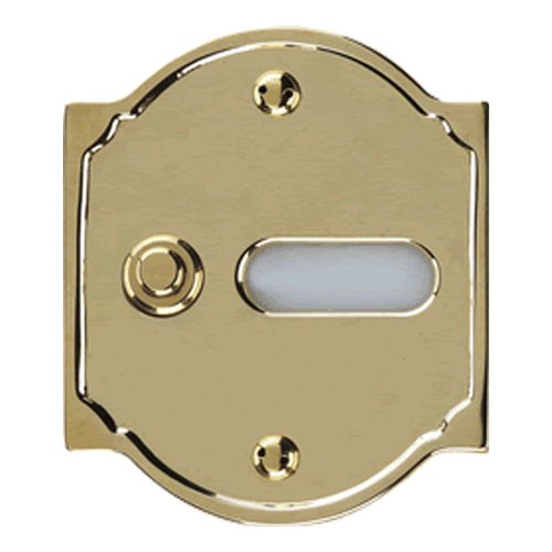 Campanello Alubox 50CL1 OL SERIE ANTICA 1P conportanome Ottone lucido