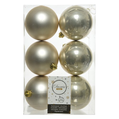 Set palline albero Natale Amicasa 9022065 Pearl