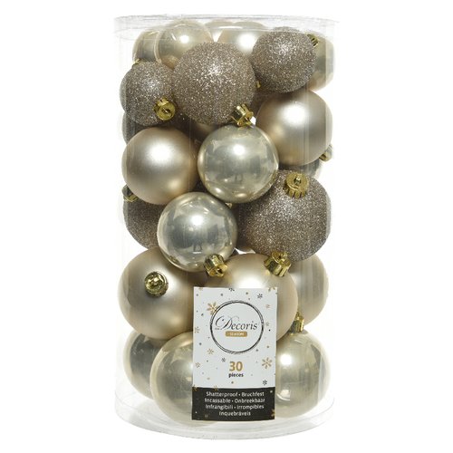 Set palline albero Natale Amicasa 9022906 Pearl