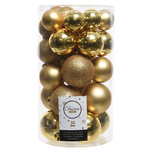 Set palline albero di natale Amicasa 9022900 Gold