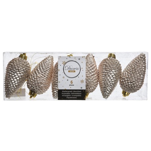 Set addobbi albero Natale Amicasa 9028602 Pigne Pearl