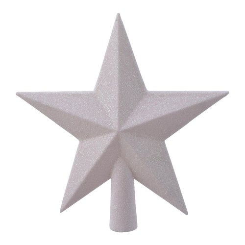 Puntale albero Natale Amicasa 9029546 Stella White iris